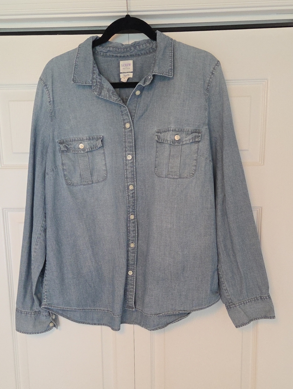 J.Crew Factory Chambray Button Shirt Womens